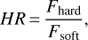 $$ \begin{aligned} HR\,{=}\,\frac{F_\mathrm{hard} }{F_\mathrm{soft}}, \end{aligned} $$