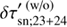 $ \delta \tau _{{\rm{sn;23 + 24}}}^{\prime \;{\rm{(w/o)}}} $