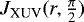 $J_{\textrm{XUV}}(r,\frac{\pi}{2})$