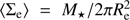 $ \langle\Sigma_{\mathrm{e}}\rangle = M_{\star}/2 \pi R _{\mathrm{e}}^{2} $