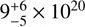 $ 9^{+6}_{-5}\times 10^{20} $