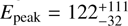 $ E_{{\mathrm{peak}}} = 122_{-32}^{+111} $