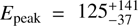 $ E_{\mathrm{peak}} = 125_{-37}^{+141} $