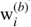 ${\rm{w}}_i^{(b)}$