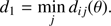 $$ \begin{aligned} d_1 = \min _j d_{ij}(\theta ). \end{aligned} $$