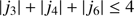 $$ \begin{aligned} |j_{3}|+|j_{4}|+|j_{6}|\le 4 \end{aligned} $$