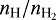 $n_{\textrm{H}}/n_{{\textrm{H}_{2}}}$