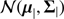 $ {{\cal{N}}(\boldsymbol{\mu}_j, \boldsymbol{\Sigma}_j)} $
