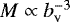 $M \propto b_{\textrm{v}}^{-3}$