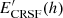 $ E_{{\rm{CRSF}}}^\prime (h)\ $