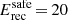 $ E^{\mathrm{safe}}_{\mathrm{rec}}\,{=}\,20 $