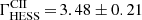 $ {\Gamma}_{\mathrm{HESS}}^{\mathrm{CII}}\,{=}\,3.48\pm0.21 $