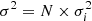 $ \sigma^2=N\times\sigma_i^2 $