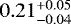 $0.21^{&#x002B;0.05}_{-0.04}$