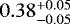 $0.38^{&#x002B;0.05}_{-0.05}$