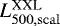 $L_{500,{\rm{scal}}}^{\textrm{XXL}}$