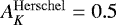 $A_K^{\mathrm{Herschel}}=0.5$