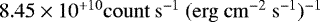 $8.45\times 10^{&#x002B;10} \mathrm{count~s^{-1}}~(\mathrm{erg}~\mathrm{cm}^{-2}~\mathrm{s}^{-1})^{-1}$