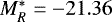 $M^*_R=-21.36$