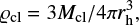 $ \begin{equation} {\varrho}_{\rm cl} = 3M_{\rm cl}/4\pi r_{\rm h}^3, \label{eq:MRSPSUNDSCRrel} \end{equation} $