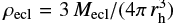 $ \rho_{\rm ecl}=3 M_{\rm ecl}/(4\pi r_{\rm h}^3) $