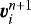 $\bm{v}_{i}^{n+1}$