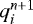 $q_{i}^{n+1}$