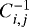 $C^{-1}_{i,j}$