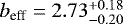 $b_{\textrm{eff}}=2.73_{-0.20}^{&#x002B;0.18}$