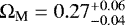 ${\mathrm \Omega}_{\textrm{M}}=0.27_{-0.04}^{&#x002B;0.06}$
