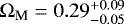 ${\mathrm \Omega}_{\textrm{M}}=0.29_{-0.05}^{&#x002B;0.09}$