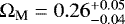${\mathrm \Omega}_{\textrm{M}}=0.26_{-0.04}^{&#x002B;0.05}$