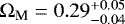 ${\mathrm \Omega}_{\textrm{M}}=0.29_{-0.04}^{&#x002B;0.05}$