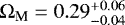 ${\mathrm \Omega}_{\textrm{M}}=0.29_{-0.04}^{&#x002B;0.06}$