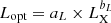 $ {L_{{\rm{opt}}}} = {a_L} \times L_{\rm{X}}^{{b_L}} $