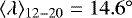 $\langle\mathrm{\lambda}\rangle_{12-20}=14.6^{\circ}$