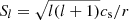 $ S_l = \sqrt{l(l+1)}c_{\mathrm{s}}/r $