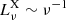 $ L_{\nu}^{\text{X}}\sim\nu^{-1} $