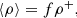 $$ \begin{aligned} \langle \rho \rangle =f{\rho ^+}, \end{aligned} $$