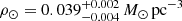 $ \rho_{\odot}={0.039}^{+0.002}_{-0.004}\,M_{\odot}\,{\rm{p}}{{\rm{c}}^{ - 3}}\ $