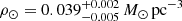 $ \rho_{\odot}={0.039}^{+0.002}_{-0.005}\,M_{\odot}\,{\rm{p}}{{\rm{c}}^{ - 3}}\ $