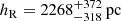 $ h_{\mathrm{R}}={2268}_{-318}^{+372}\,{\rm{pc}} $