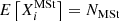 $ E\left[ {X_i^{{\rm{MSt}}}} \right] = {N_{\rm{MSt}}}\ $