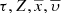 $ \tau,Z,\overline{x},\overline{\upsilon} $