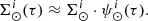 $$ \begin{aligned} \Sigma ^{i}_{\odot } (\tau ) \approx \Sigma ^{i}_{\odot } \cdot \psi ^i_{\odot }(\tau ). \end{aligned} $$