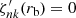 $ \zeta _{nk}^\prime ({r_{\rm{b}}}) = 0 $