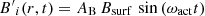$$ \begin{aligned} B{^{\prime }}_{i}(r,t) = A_{\mathrm{B} } \, B_{\mathrm{surf} } \, \sin \left( \omega _{\mathrm{act} } t \right) \end{aligned} $$