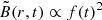 $ \tilde{B}(r,t) \propto f(t)^2 $