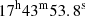 $ \rm{17^h43^m53.8^s} $