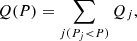 $$ \begin{aligned} Q(P) = \sum _{j(P_j<P)}Q_j, \end{aligned} $$